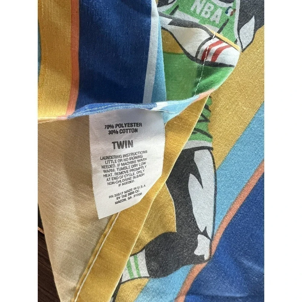 Vintage Bibb NBA Fitted And Flat Twin Sheet Basketball